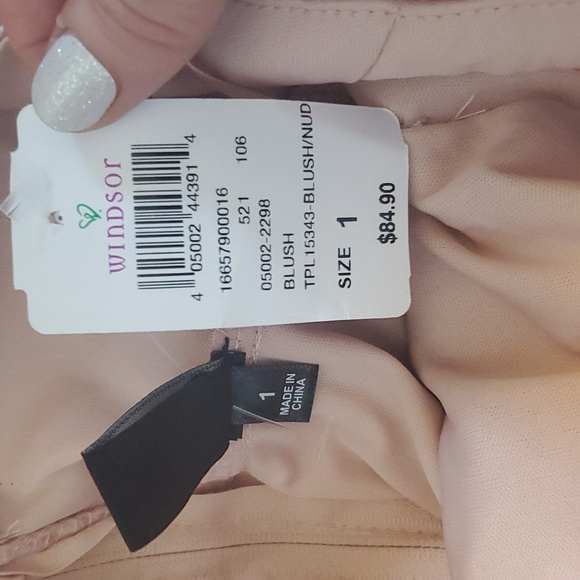 NWT Windsor Blush/Nude dress size 1 asymmetrical straps - Picture 9 of 11